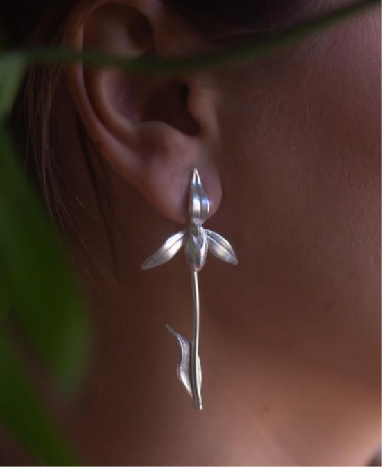 Orchid Earrings (long)